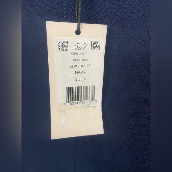 NWT Cinq a Sept Kirsty Mini Dress Navy Blue Size 6 - Picture 8 of 8